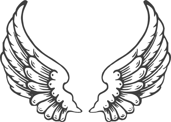 Grey Eagle Wings Clip Art at Clker com vector  clip art 
