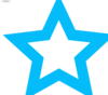 Blue Star Outline Clip Art