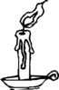 Candle B+w Clip Art