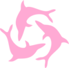 Pink Dolphin Triad Clip Art