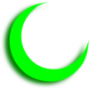 Green Crescent Clip Art