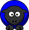 Blue Sheep No Flower Clip Art