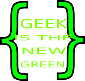 Geek Is The New Green Clip Art