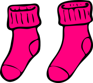 Pink Sock Clip Art at  - vector clip art online, royalty free &  public domain