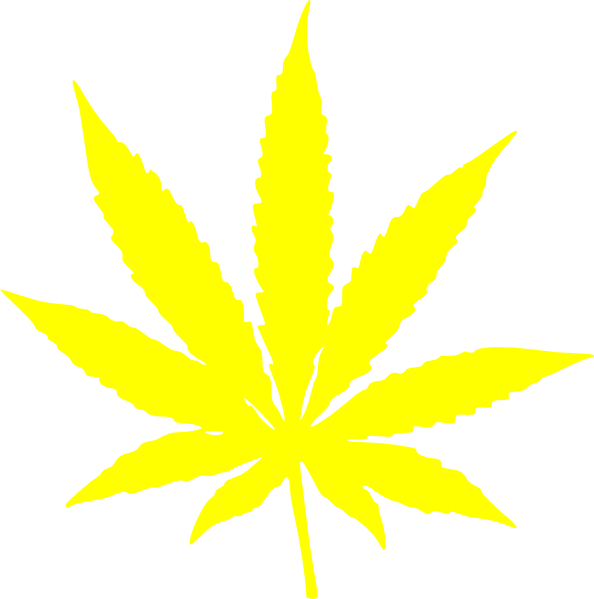 Cannabis Leaf Stars And Stripes Yellow Clip Art at Clker 