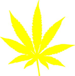 Cannabis Leaf Stars And Stripes Yellow Clip Art