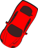 Red Car - Top View - 240 Clip Art