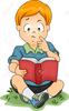 Boy Reading A Book Clipart Image
