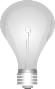 Gray Light Bulb Clip Art