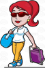 Free Clipart Woman Trolley Image