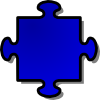 Blue Jigsaw Piece Clip Art