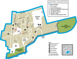 Jerusalem Jewish Quarter Map Clip Art