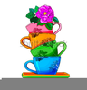 Clipart Of Teacups And Saucers Image