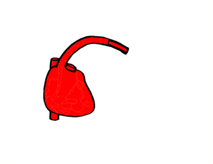 Red Heart Less Texture Clip Art