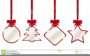 Red Christmas Bows Clipart Image