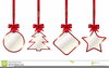 Red Christmas Bows Clipart Image