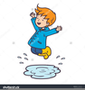 Jumping In Puddles Clipart Image