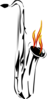 Sax Flaming Clip Art