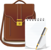 Bag And Notes Clip Art
