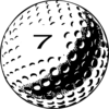 Golf Ball Number 7 Clip Art