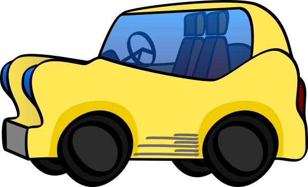 Yellow Cartoon Car Clip Art at Clker.com - vector clip art online