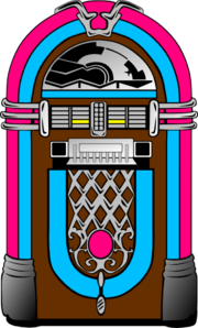 Pink And Blue Jukebox Clip Art