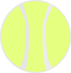 Flat Yellow Tennis Ball Clip Art
