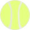 Flat Yellow Tennis Ball Clip Art