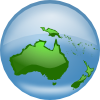 Oceania Globe Clip Art