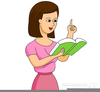 Girl Reading Book Clipart Image