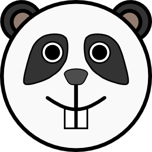 Panda Rounded Face Clip Art