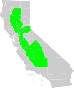California Central Valley County Map Clip Art