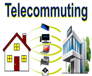 Telecommuting Clipart Image