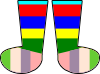 Clothing Rainbow Socks Clip Art