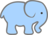 Light Blue Elephant Clip Art