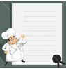 Chef With Menu And Recipe Vector Image