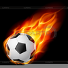 Soccer Ball On Fire Clipart Image