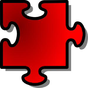 Jigsaw Red Clip Art