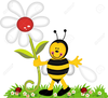 Kissing Bees Clipart Image
