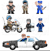 Motorcycle Cop Clipart Image