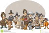 Comical Thanksgiving Clipart Image