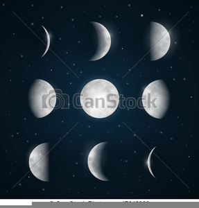 Free Phases Of The Moon Clipart Image