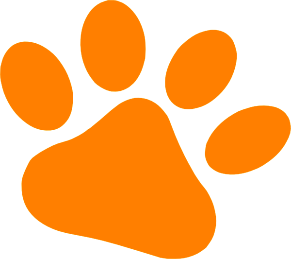 Download Orange Pet Paw 2 Clip Art at Clker.com - vector clip art ...