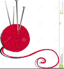 Clipart Yarn And Knitting Needles Image
