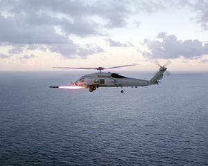 Sh-60b Helicopter Fires Agm-114 Image