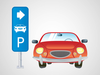 Car In Parking Lot Clipart Image