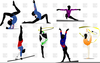 Gymnast On Beam Clipart Image