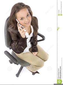 Woman On Telephone Clipart Image