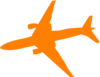 Orange Plane Clip Art