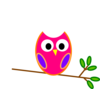 Orange Owl Clip Art